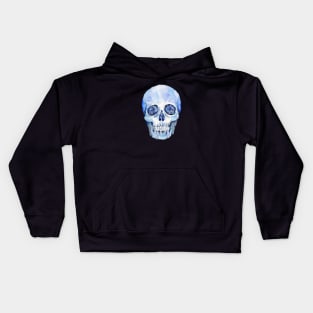 Halloween Watercolor Skull Horror Fan Kids Hoodie